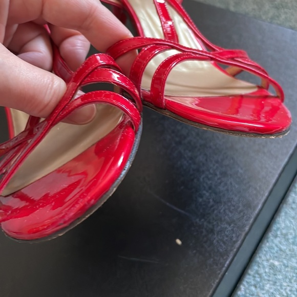 Red summer high heel sandal - Picture 7 of 9